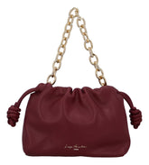 Bolsa Slouch Couro Pequena Marsala