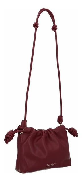 Bolsa Slouch Couro Pequena Marsala