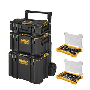 131-Piece Drive Mechanics Tool Kit with 3-Piece TOUGHSYSTEM 2.0 Tower Tool Box Storage System